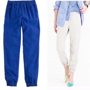 Blue Jcrew Seaside Linen Jogger